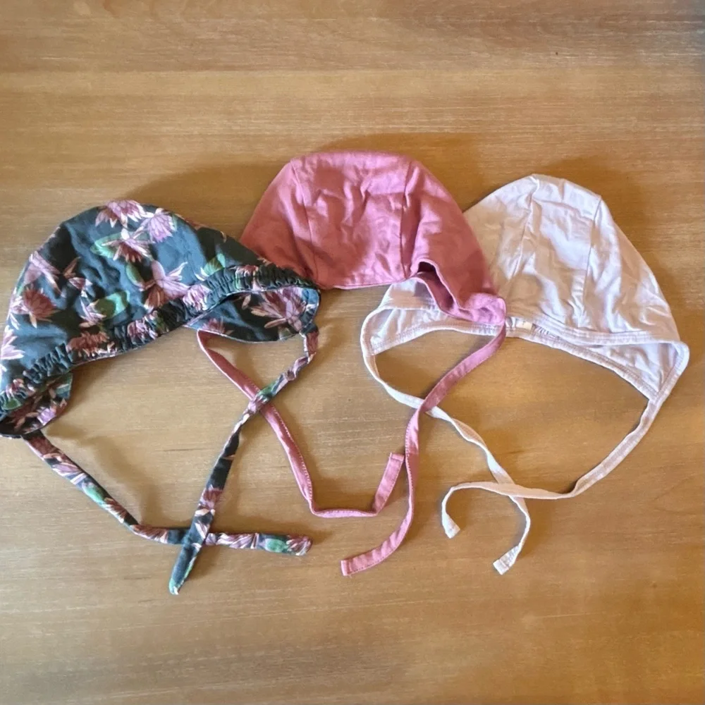 Bundle: Set of 3 Kate Quinn + Bambi & Birdie Baby Toddler Girl Bonnets, 6-24mo